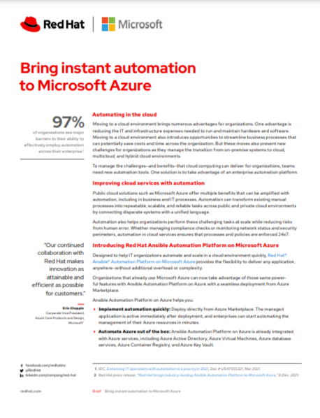 Bring instant automation to Microsoft Azure