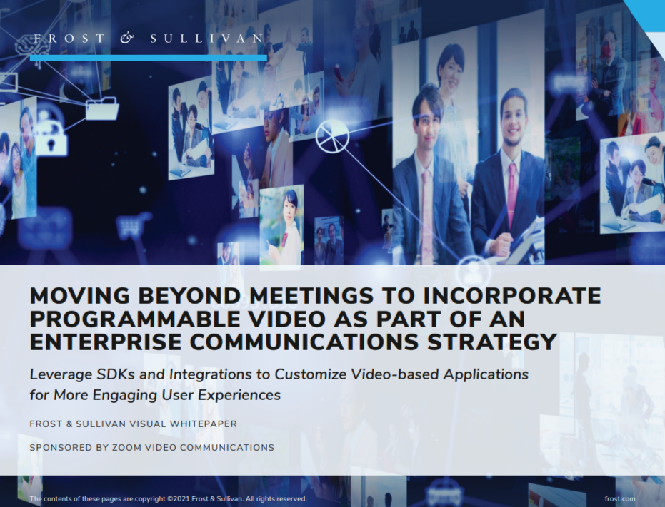 Moving beyond meetings to incorporate programmable video as part of an enterprise communications strategy