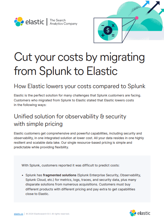 Cut your costs by migrating from Splunk to Elastic